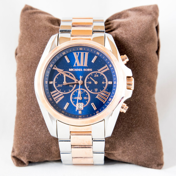 Michael Kors Accessories - Brand new blue face Michael Kors Bradshaw watch